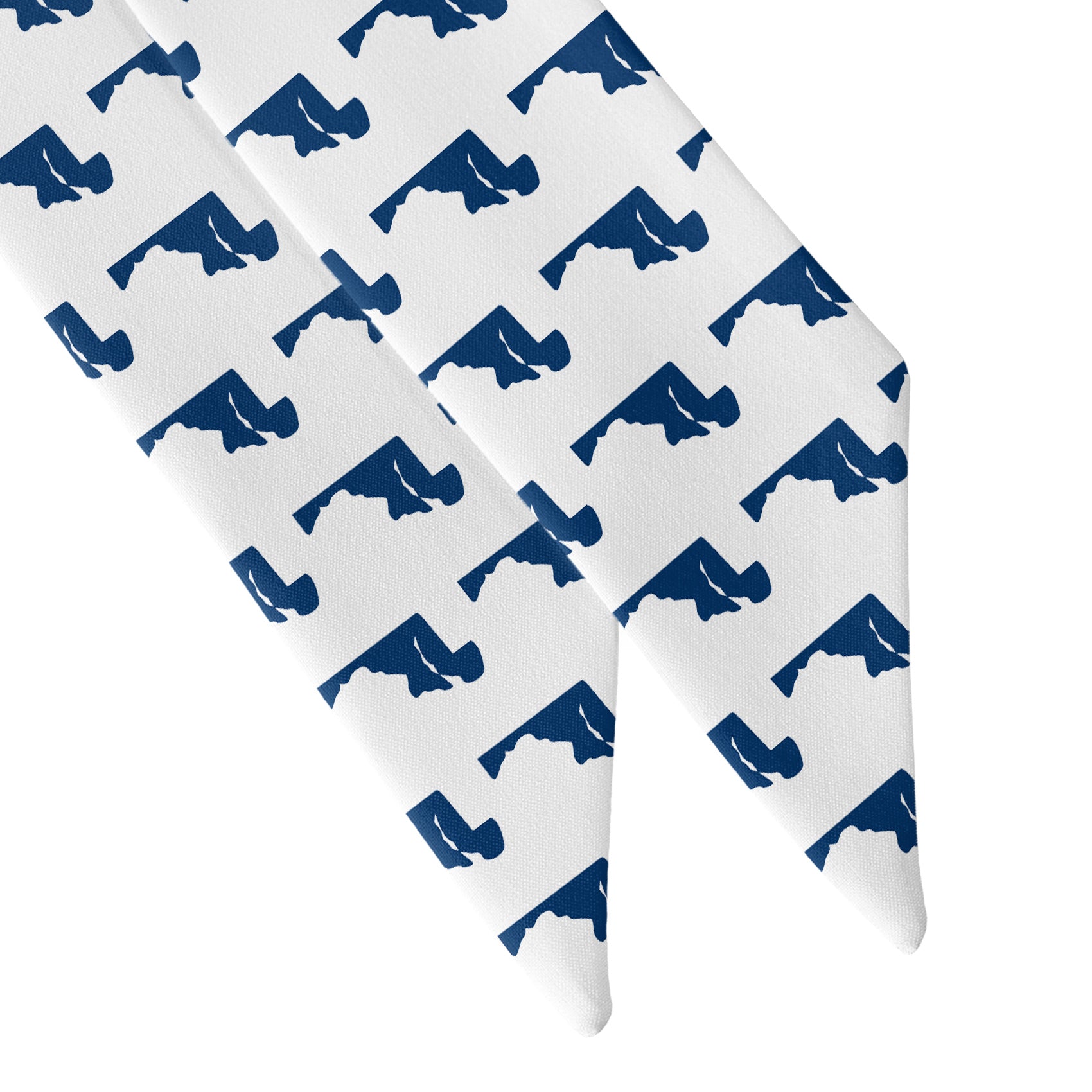 Maryland State Outline Hair Scarf - Scarf Tapered Ends - Knotty Tie Co.