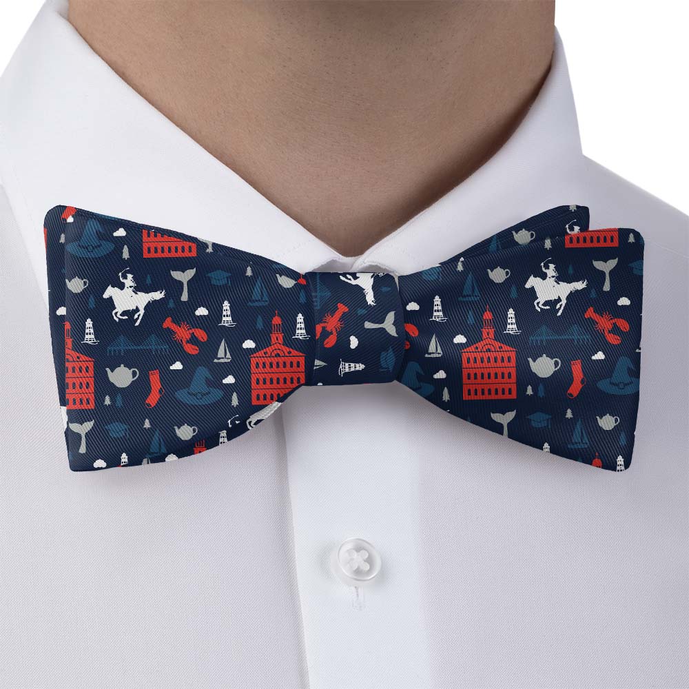 Massachusetts State Heritage Bow Tie - Bow Tie with Dress Shirt - Knotty Tie Co.