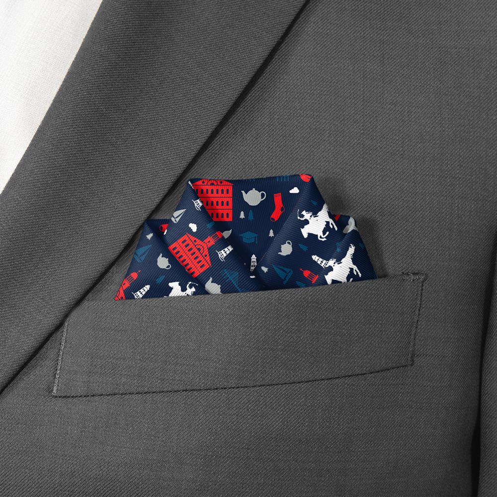 Massachusetts State Heritage Pocket Square - Scalloped Fold - Knotty Tie Co.