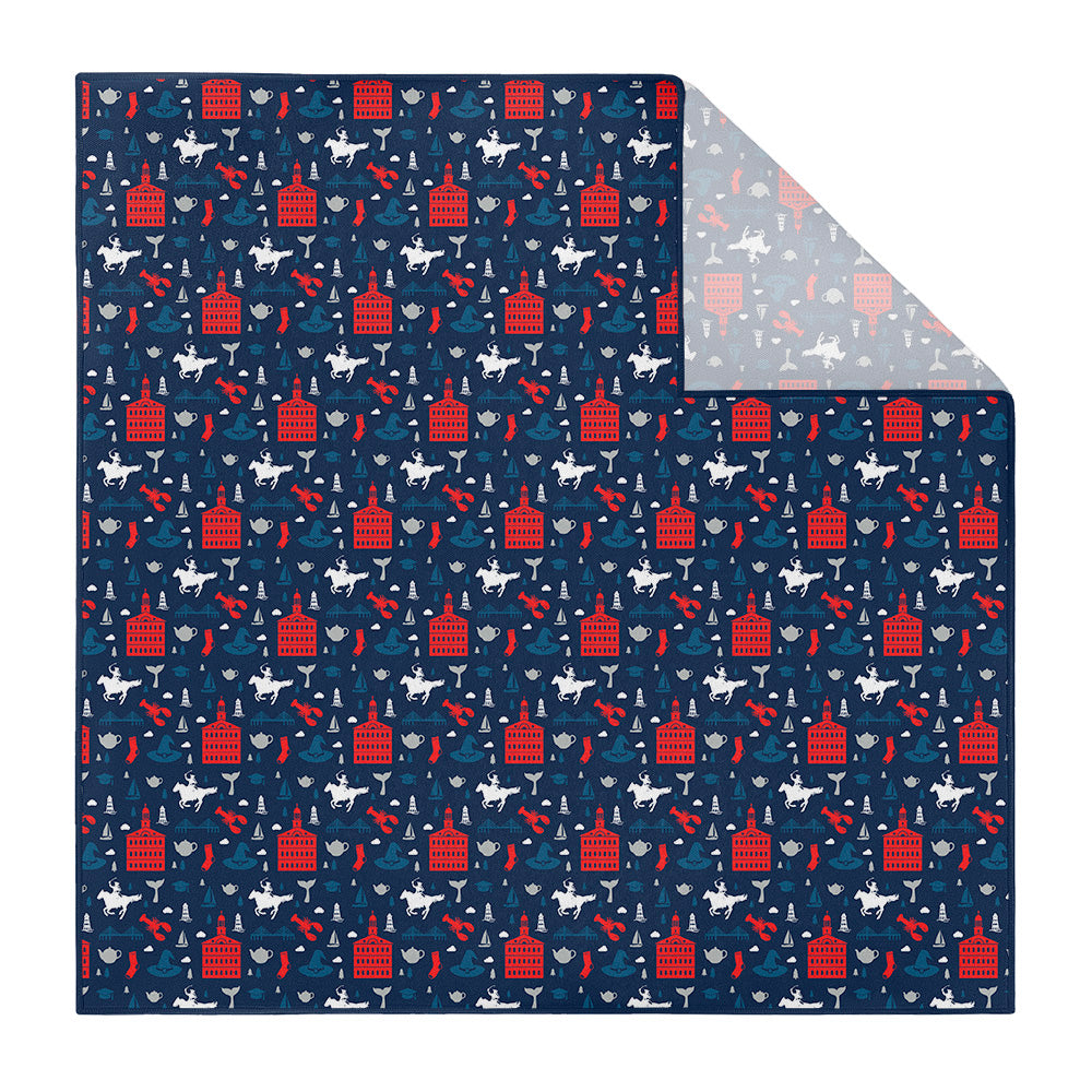 Massachusetts State Heritage Pocket Square - Printed - Knotty Tie Co.