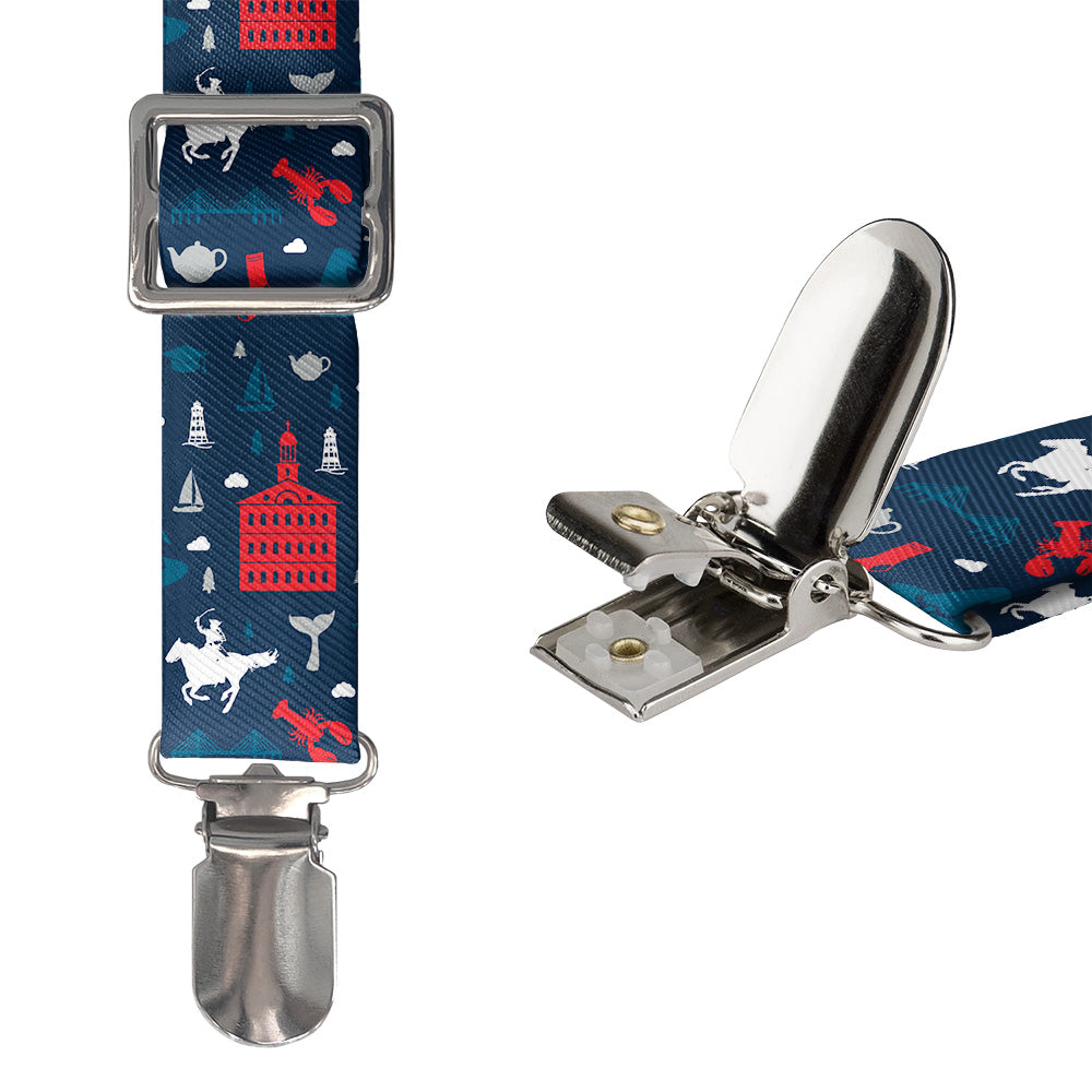 Massachusetts State Heritage Suspenders - Hardware and Strap - Knotty Tie Co.