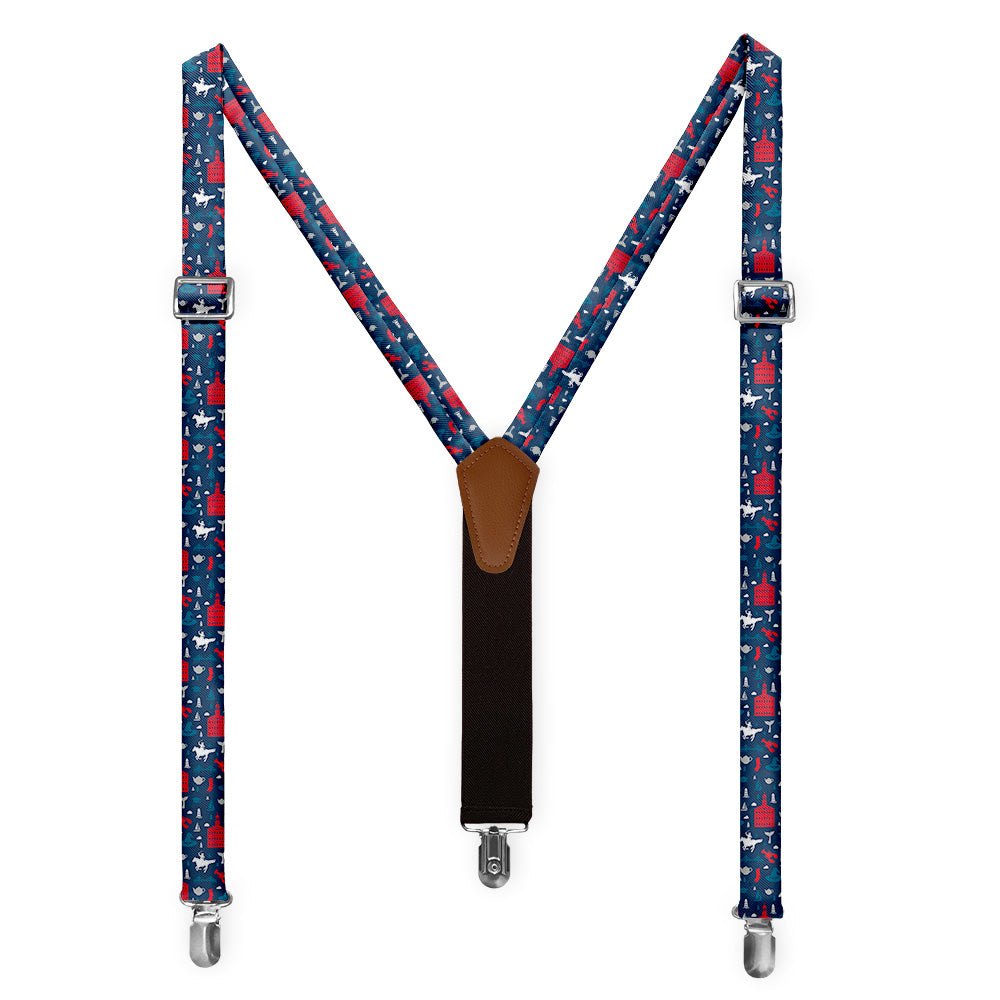 Massachusetts State Heritage Suspenders - Full Front View - Knotty Tie Co.