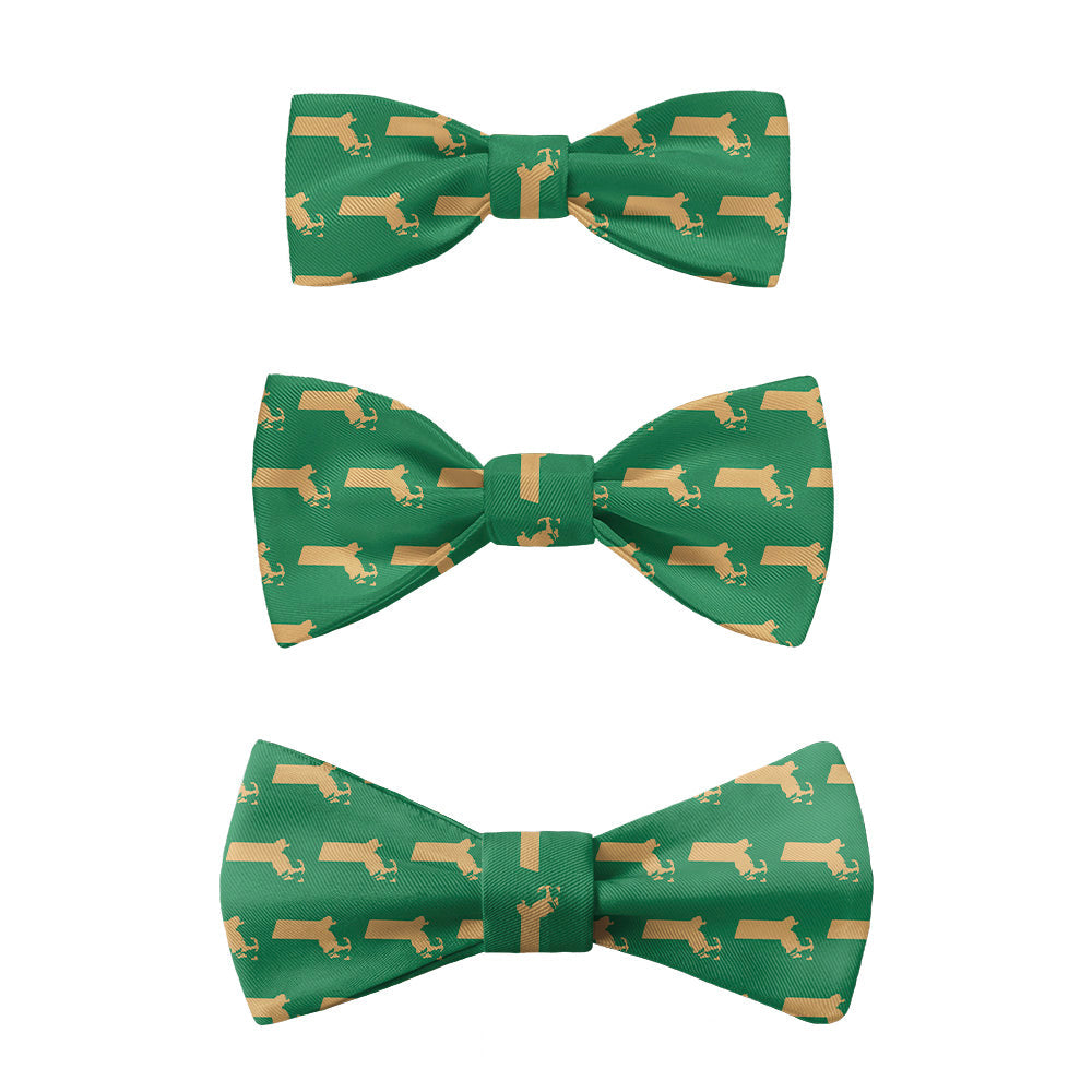 Massachusetts State Outline Bow Tie -  -  - Knotty Tie Co.