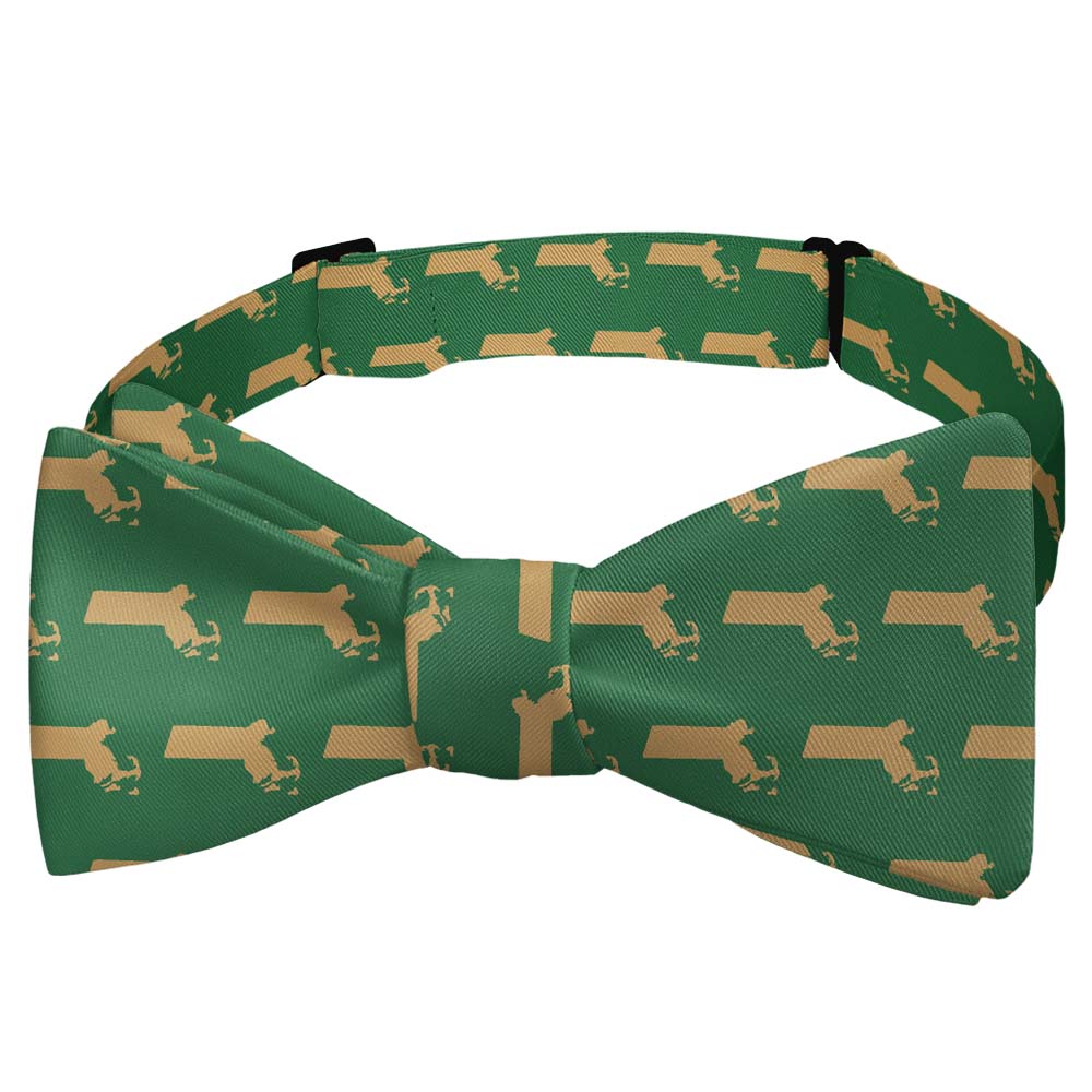 Massachusetts State Outline Bow Tie - Self Tie Bow Tie - Knotty Tie Co.