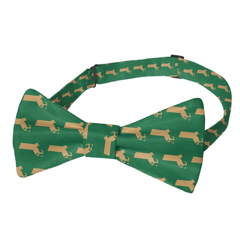 Massachusetts State Outline Bow Tie - Pre-Tied Bow Tie - Knotty Tie Co.