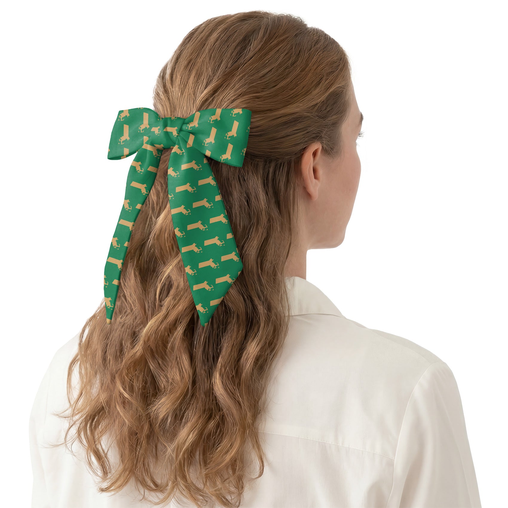 Massachusetts State Outline Hair Scarf - Hair Scarf - Knotty Tie Co.