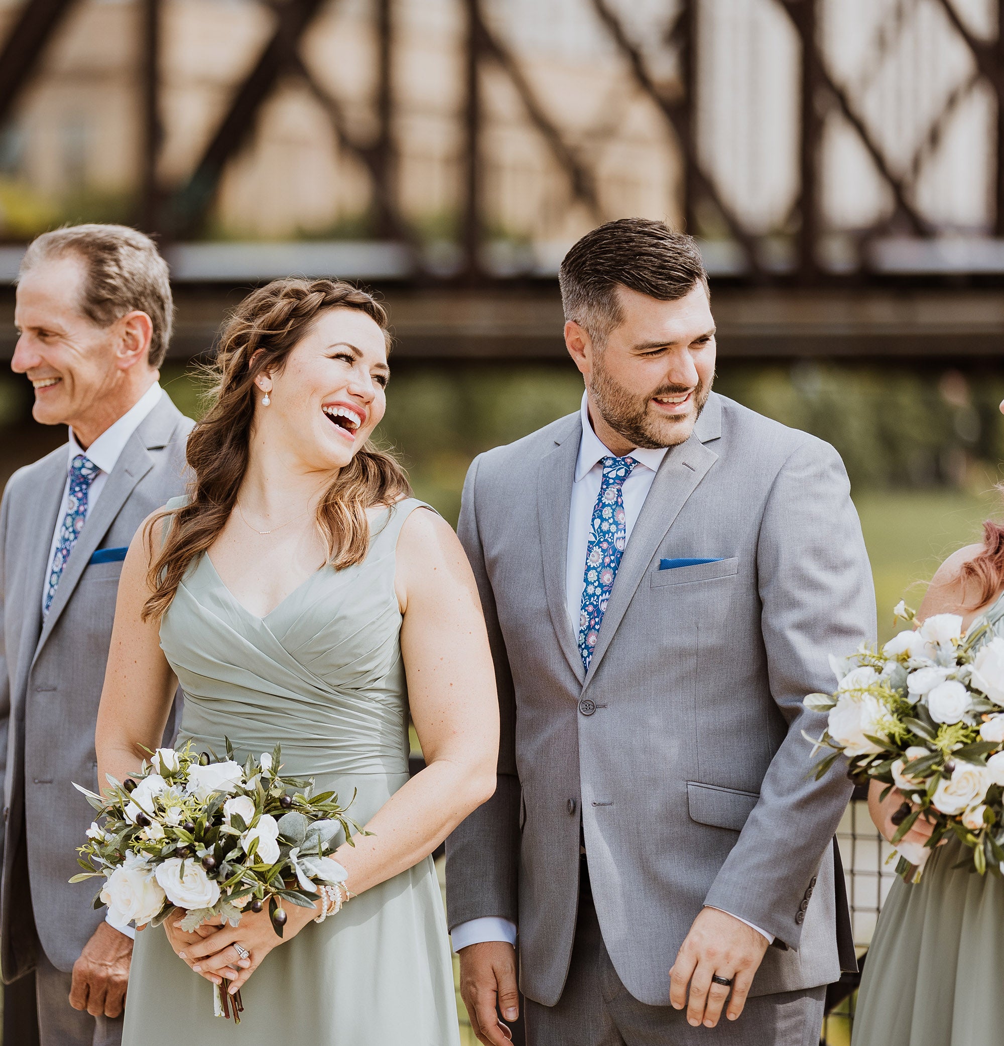 matching dress and tie
