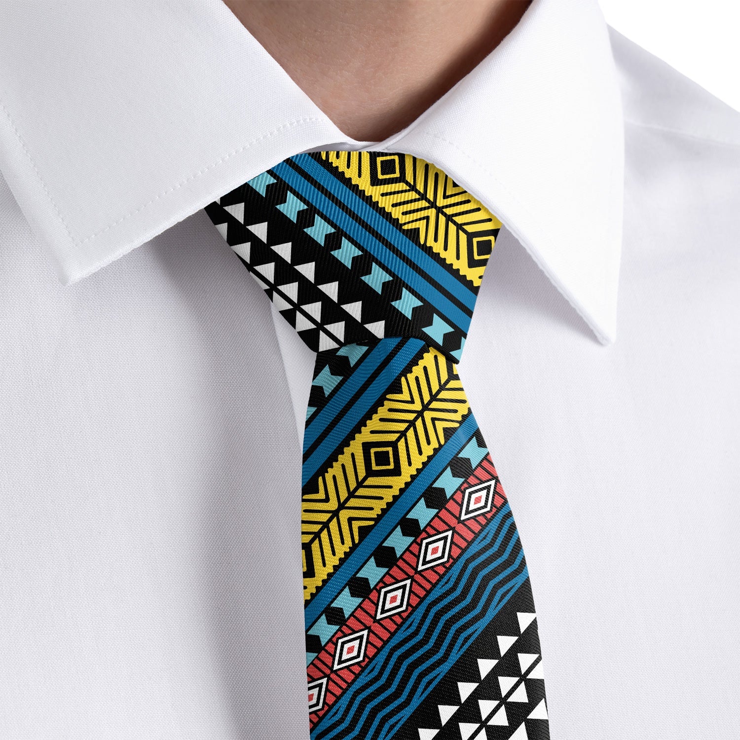 Mawmbe Geo Necktie - Dress Shirt - Knotty Tie Co.