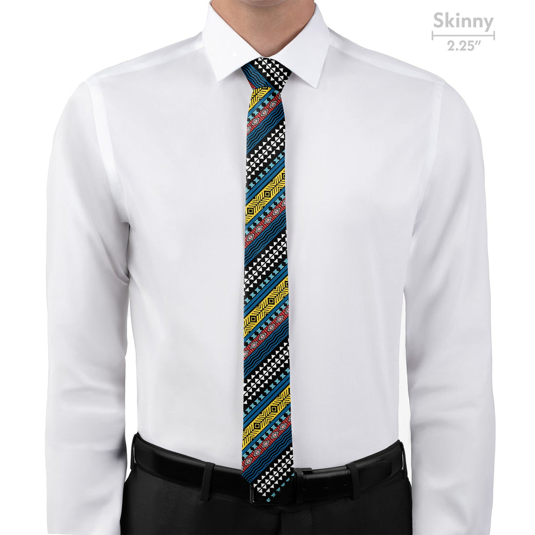 Mawmbe Geo Necktie - Skinny - Knotty Tie Co.