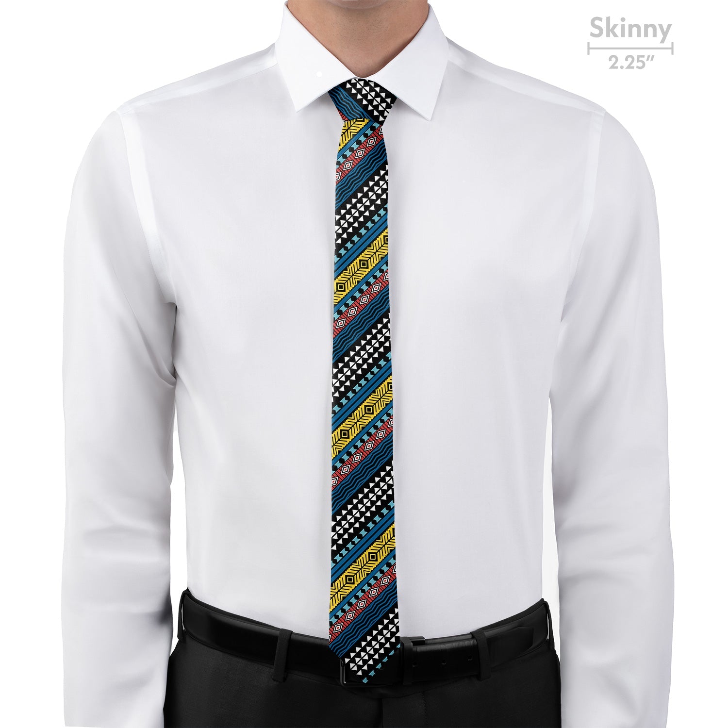Mawmbe Geo Necktie - Skinny - Knotty Tie Co.
