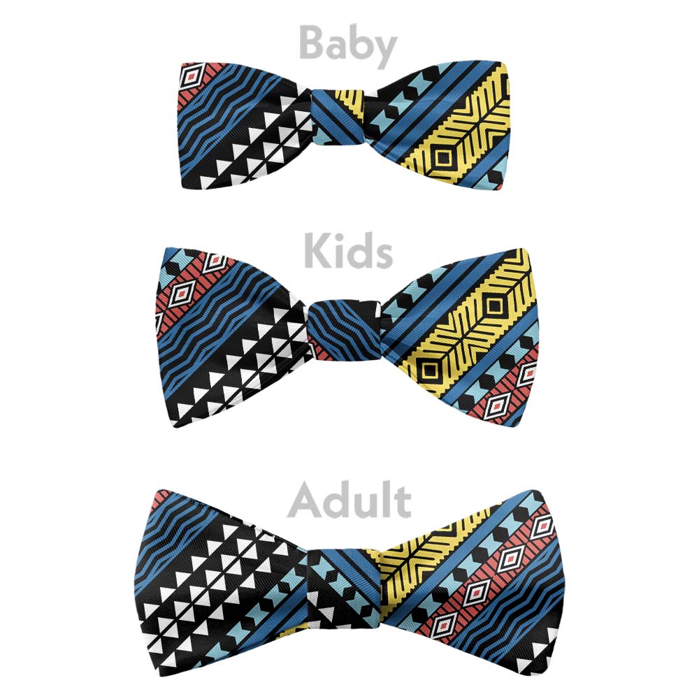 Mawmbe Geo Bow Tie - Bow Sizes - Knotty Tie Co.
