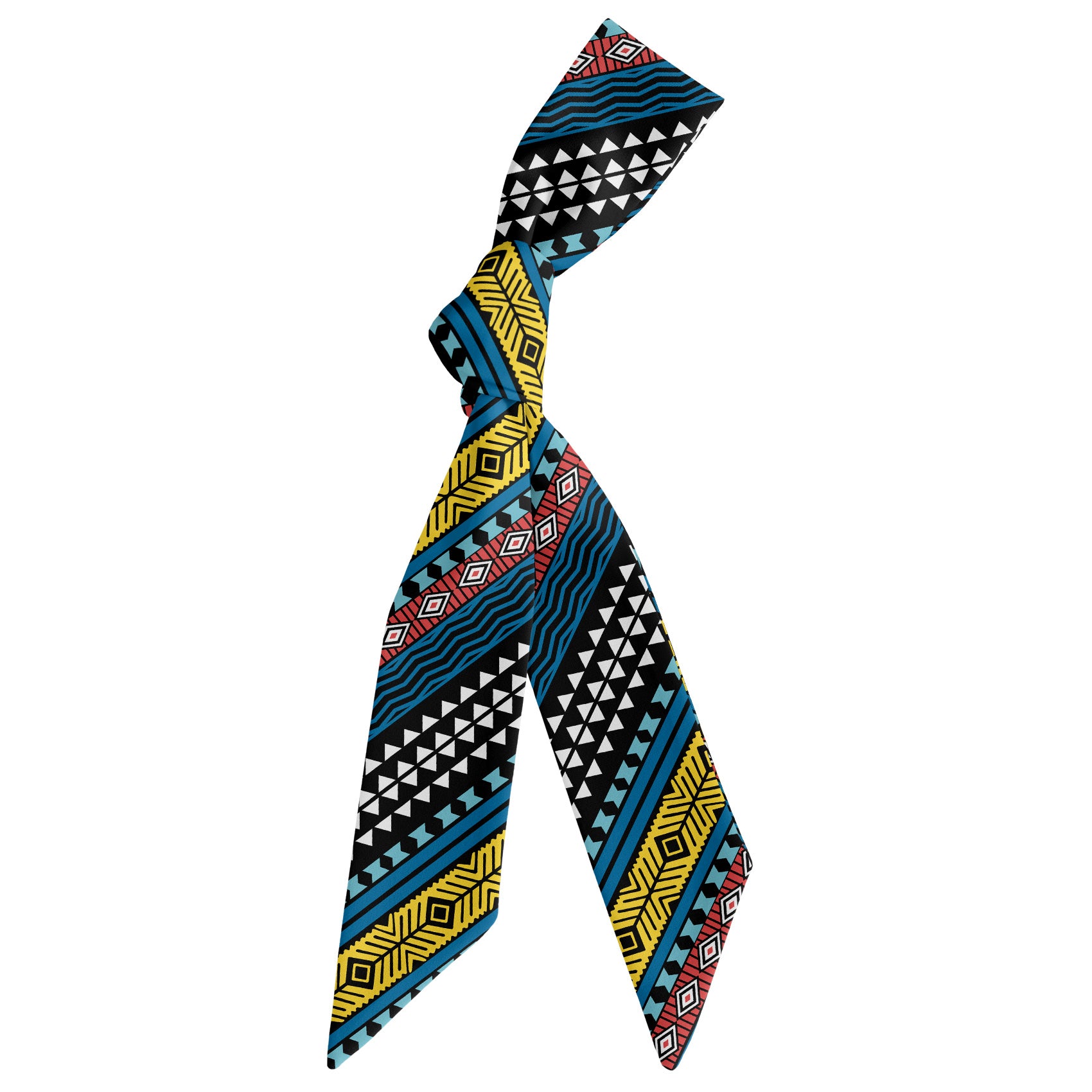 Mawmbe Geo Hair Scarf - Scarf Tied Into Knot - Knotty Tie Co.