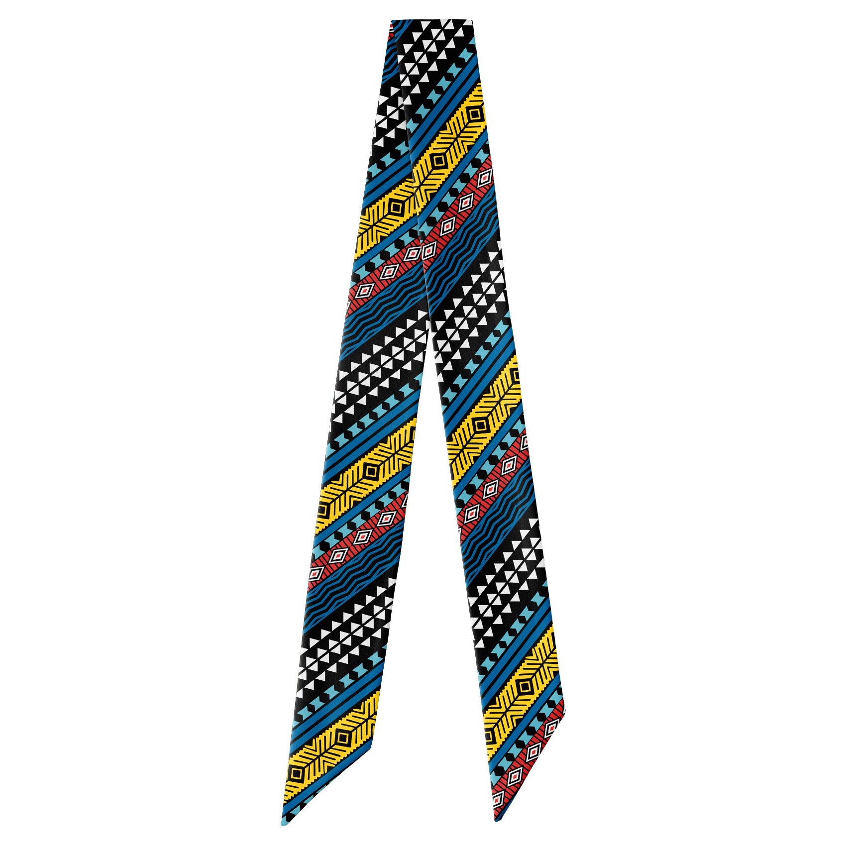 Mawmbe Geo Hair Scarf - Full View of Hair Scarf - Knotty Tie Co.