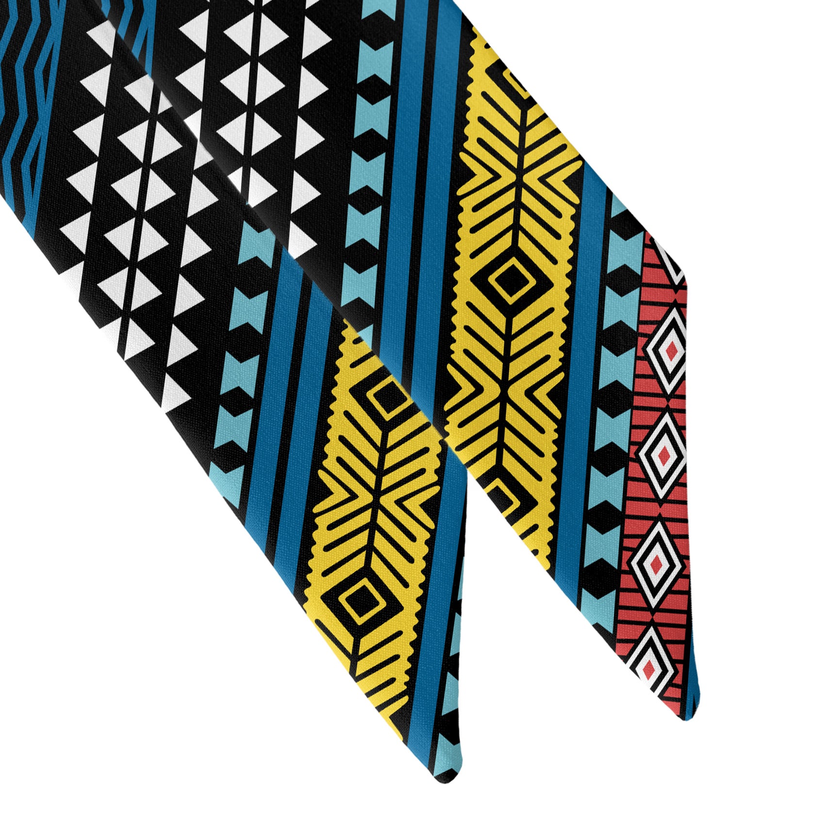 Mawmbe Geo Hair Scarf - Scarf Tapered Ends - Knotty Tie Co.