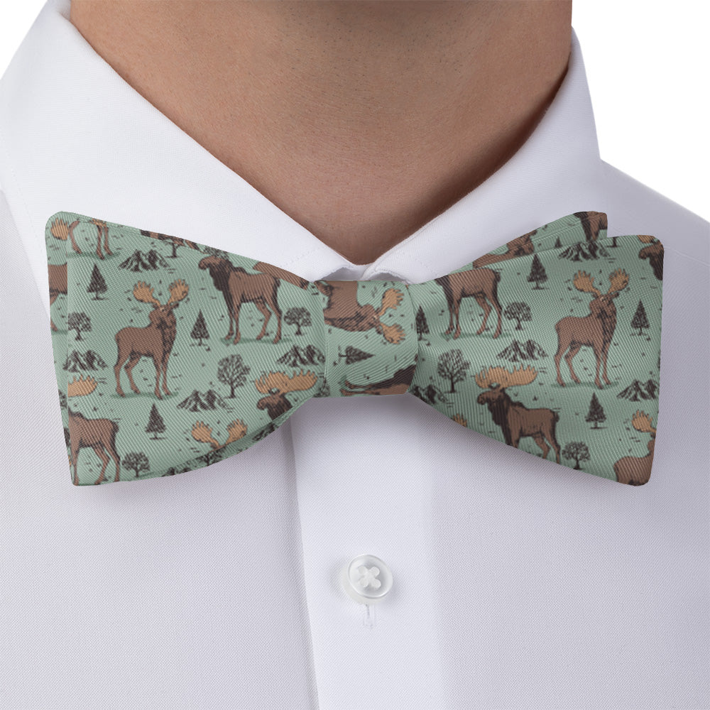 Meadow Moose Bow Tie - Bow Tie with Dress Shirt - Knotty Tie Co.