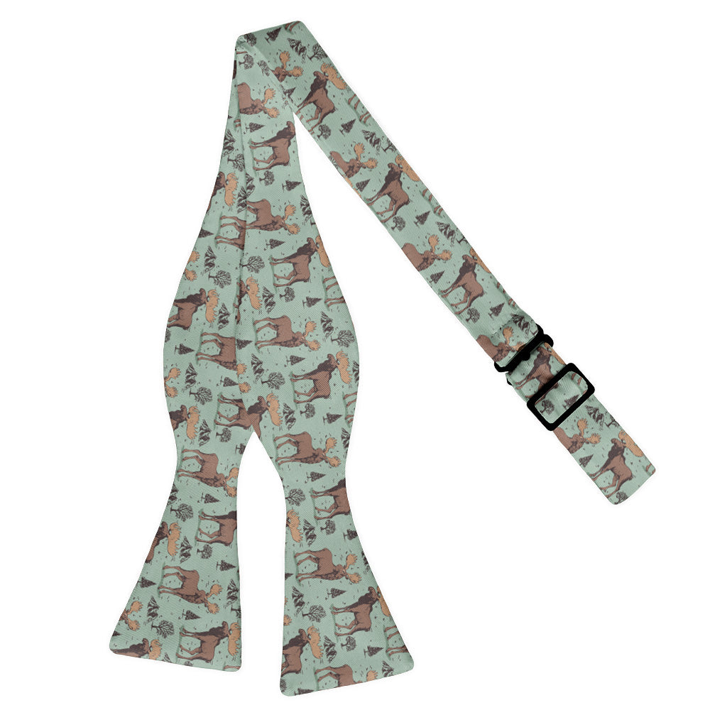Meadow Moose Bow Tie - Self Tie Flat - Knotty Tie Co.