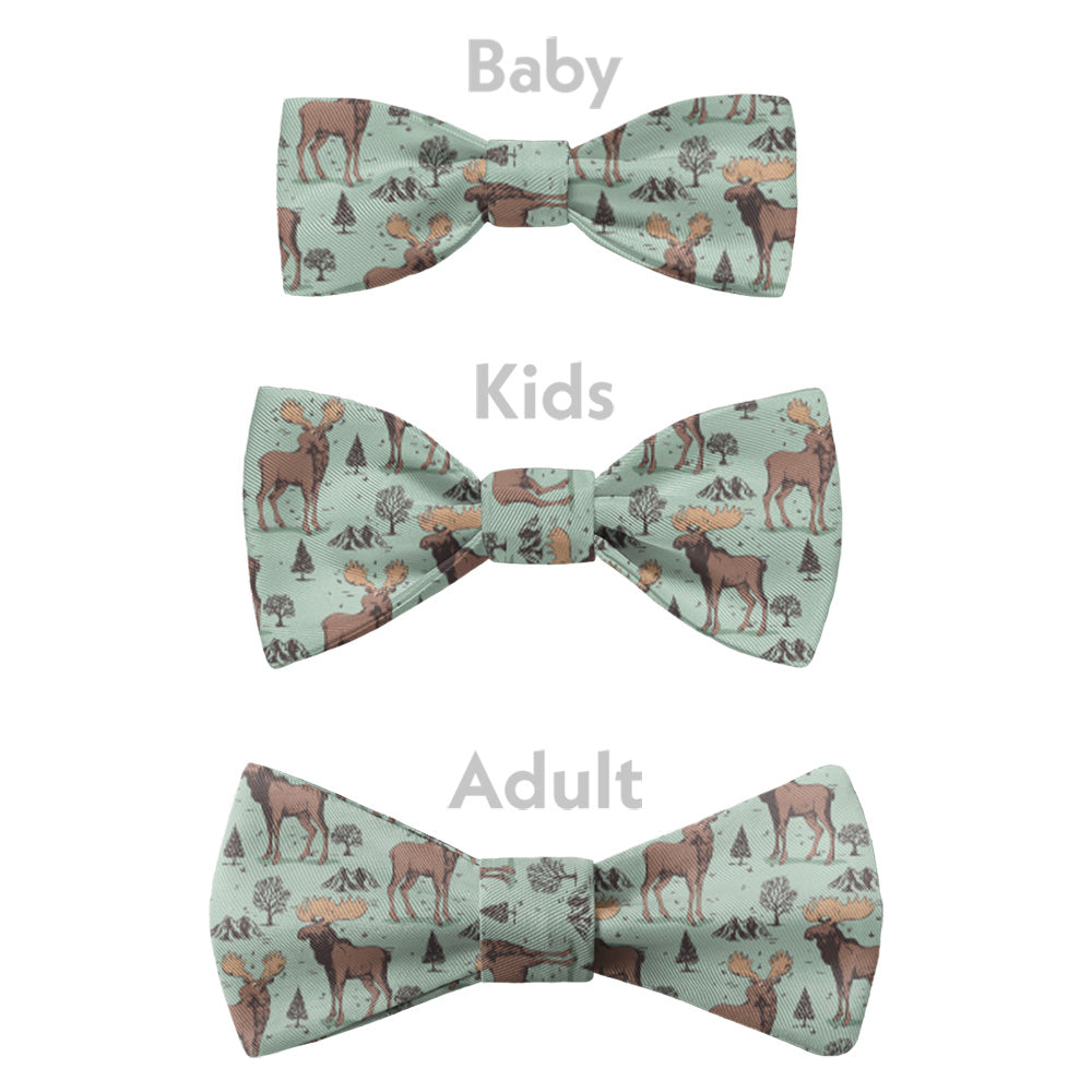 Meadow Moose Bow Tie - Bow Sizes - Knotty Tie Co.