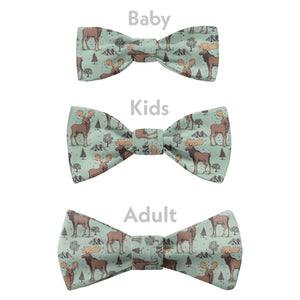 Meadow Moose Bow Tie - Bow Sizes - Knotty Tie Co.