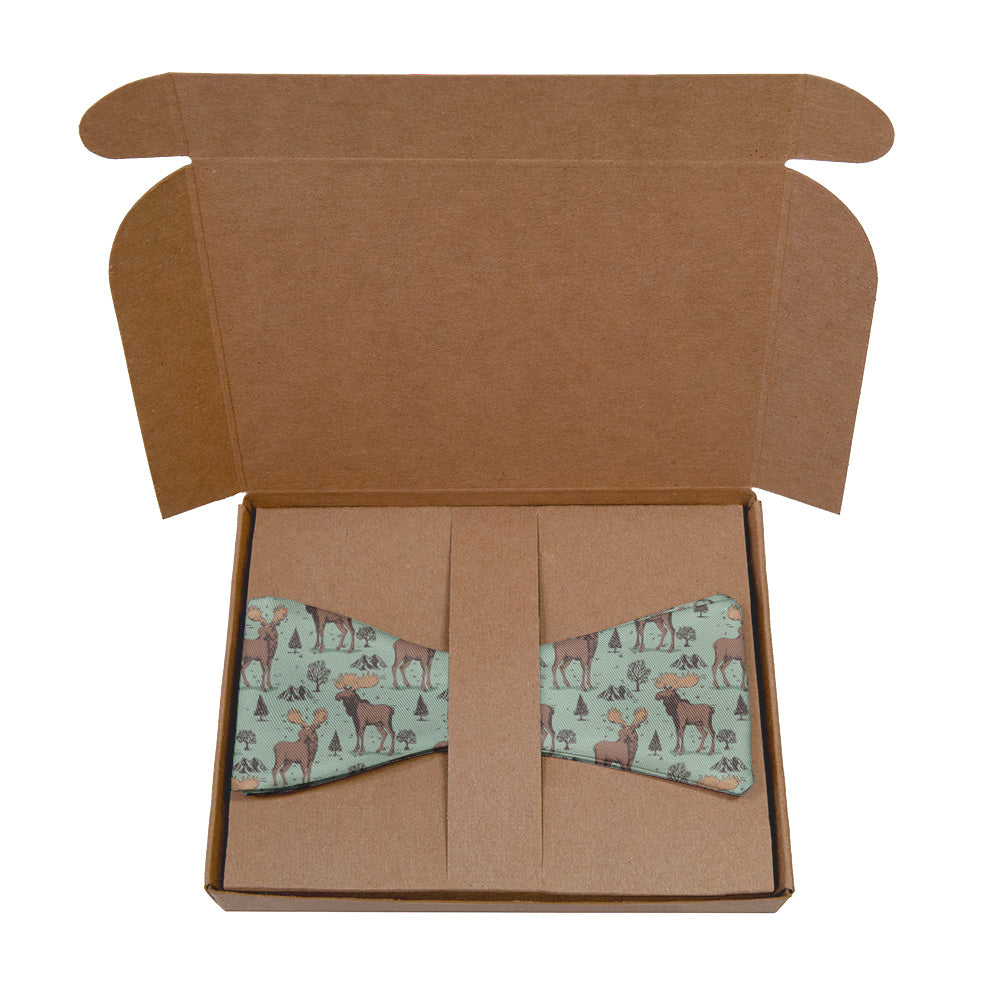 Meadow Moose Bow Tie - Kraft Gift Box Packaging - Knotty Tie Co.