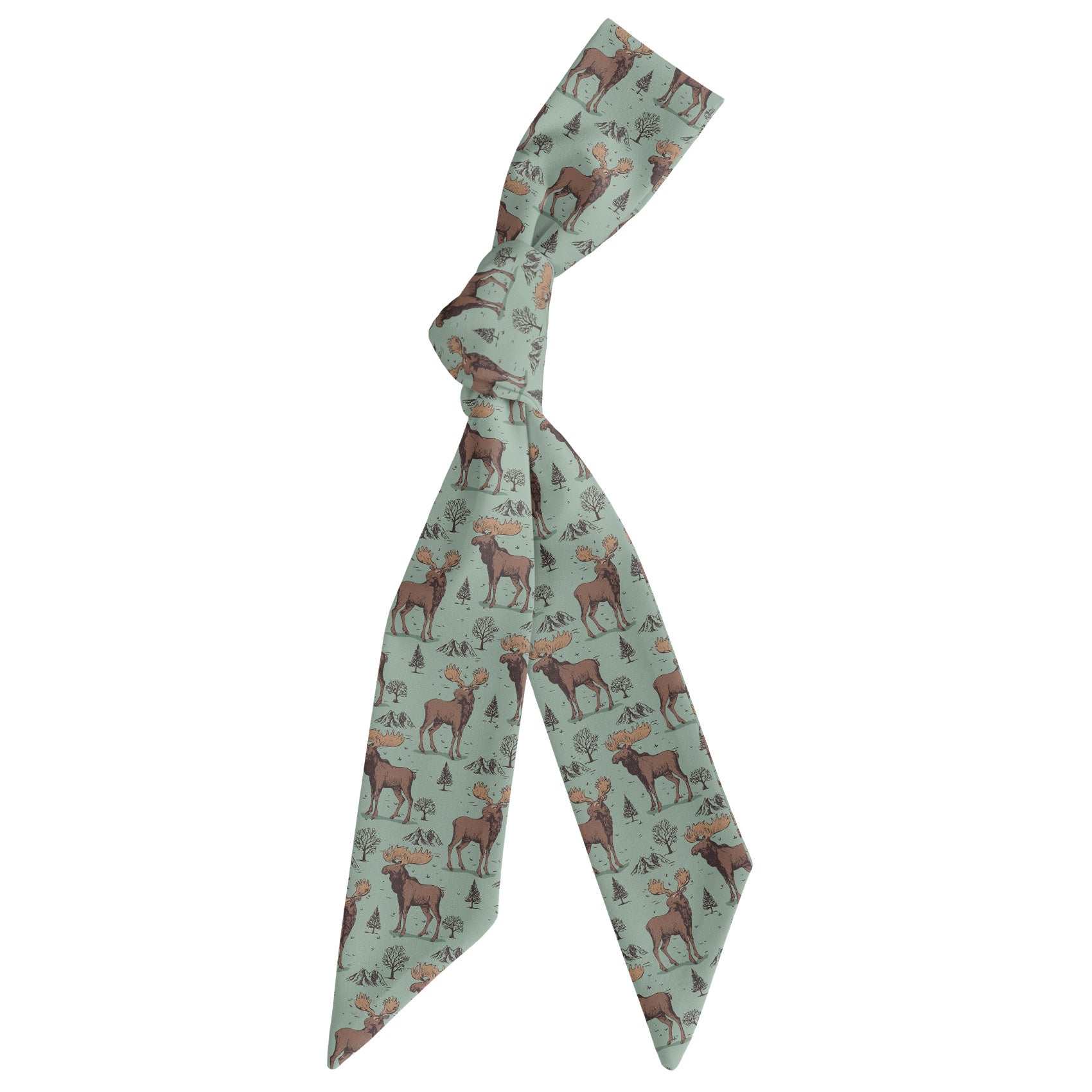Meadow Moose Hair Scarf - Scarf Tied Into Knot - Knotty Tie Co.