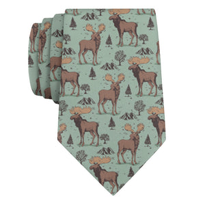 Meadow Moose Necktie - Rolled - Knotty Tie Co.
