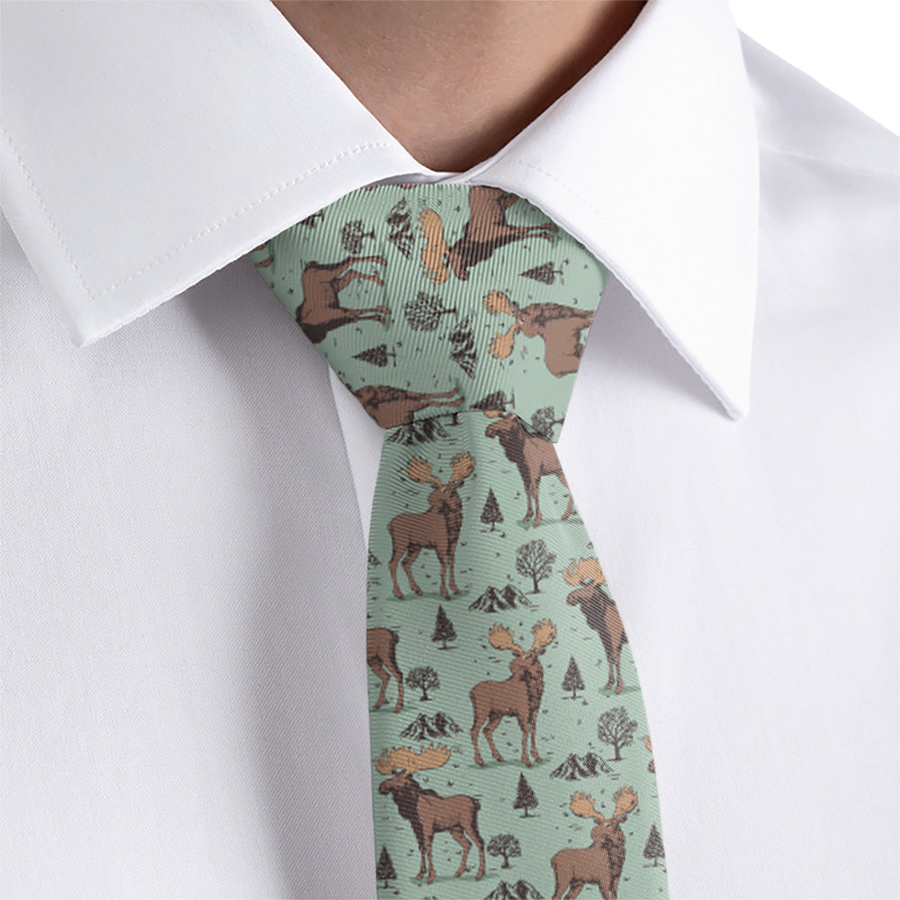Meadow Moose Necktie - Dress Shirt - Knotty Tie Co.