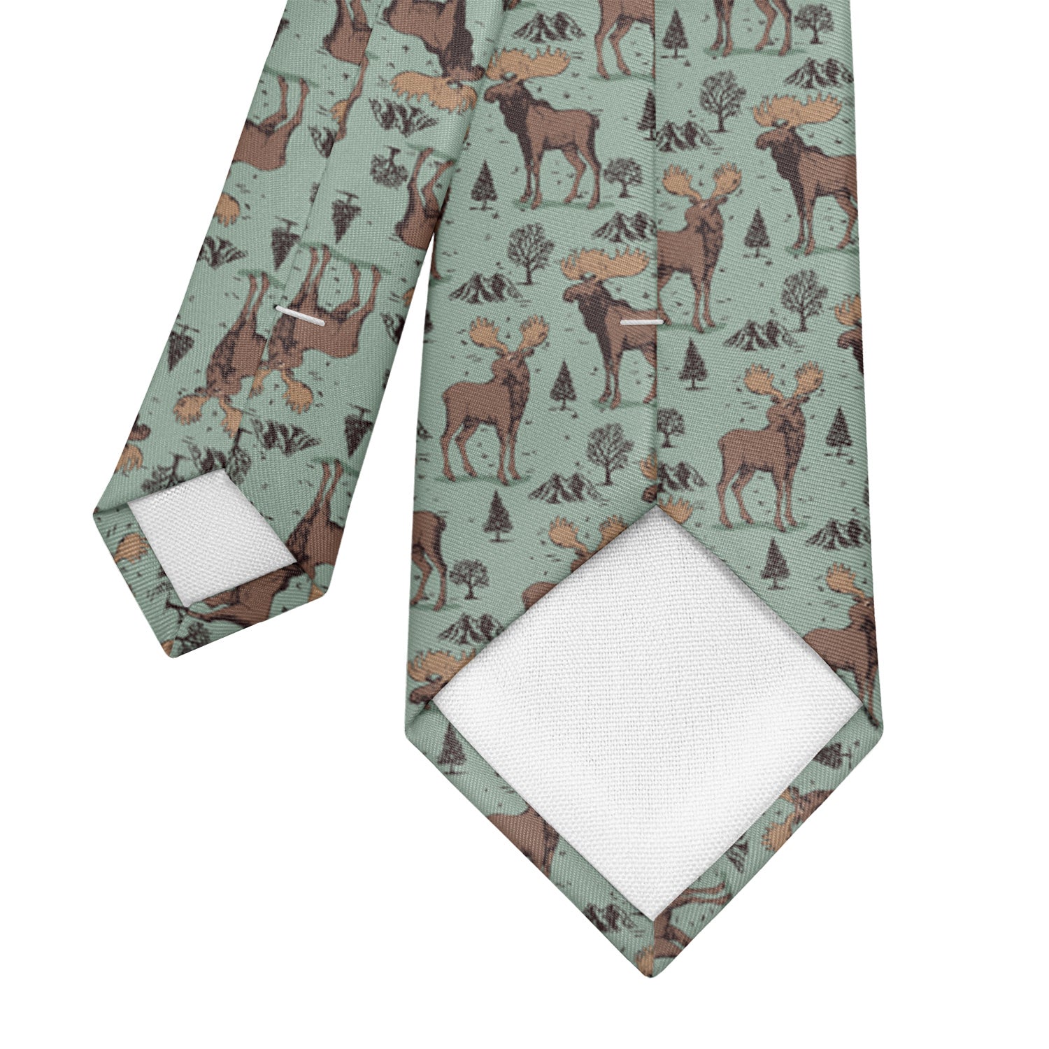 Meadow Moose Necktie - Tipping - Knotty Tie Co.