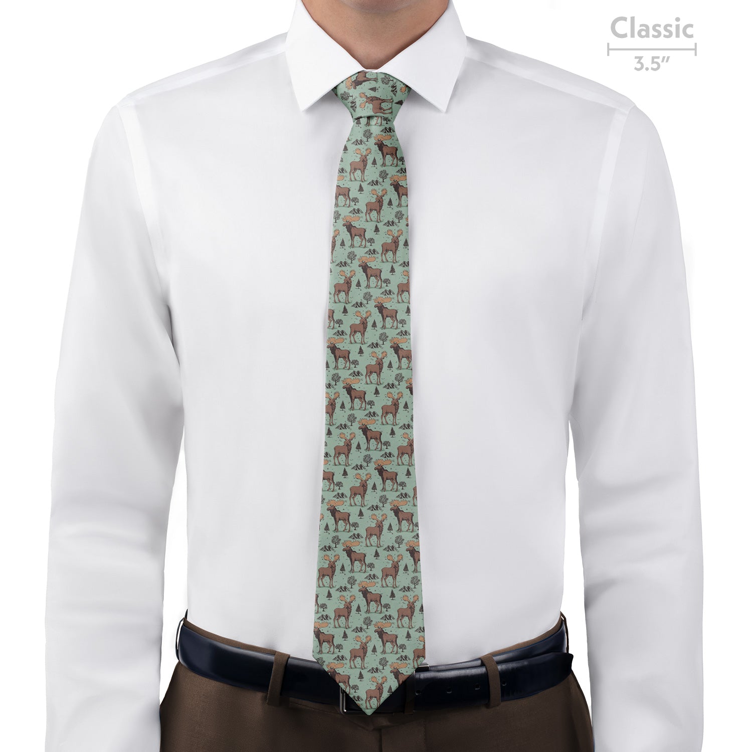 Meadow Moose Necktie - Classic  - Knotty Tie Co.