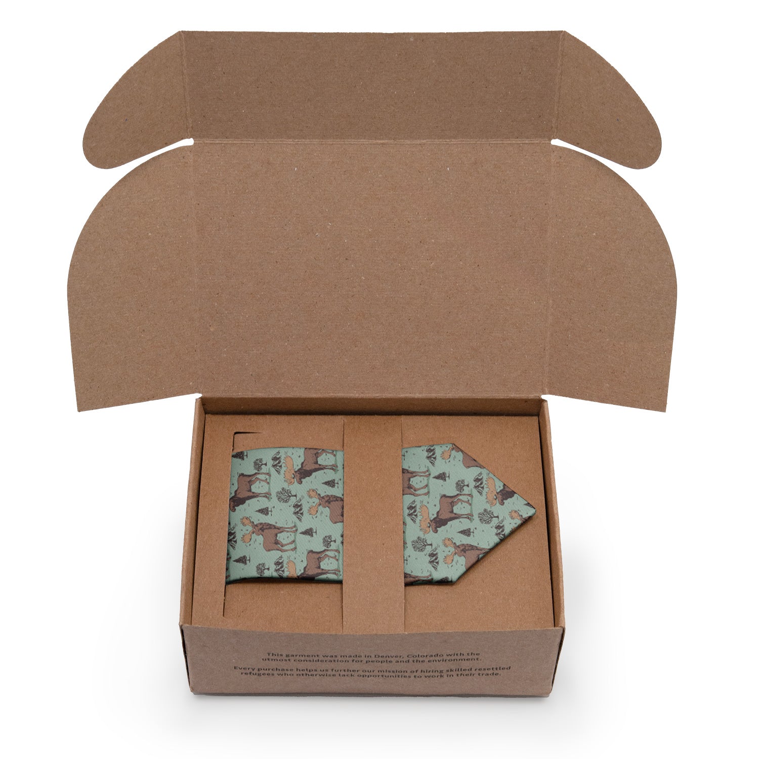 Meadow Moose Necktie - Packaging - Knotty Tie Co.