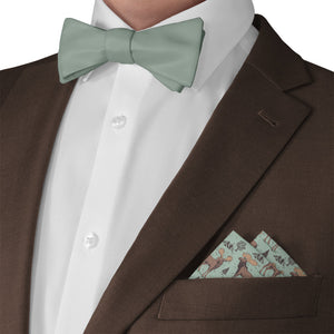 Meadow Moose Pocket Square - Matching Bow Tie - Knotty Tie Co.