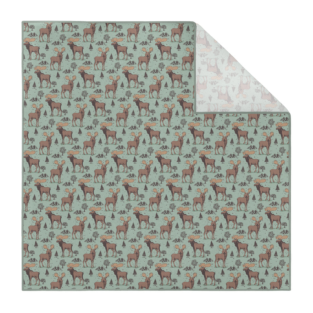 Meadow Moose Pocket Square - Printed - Knotty Tie Co.