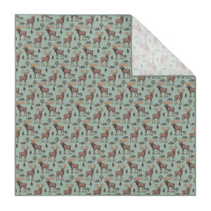 Meadow Moose Pocket Square - Printed - Knotty Tie Co.
