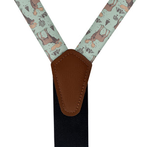 Meadow Moose Suspenders - Vegan Leather Y-Back - Knotty Tie Co.