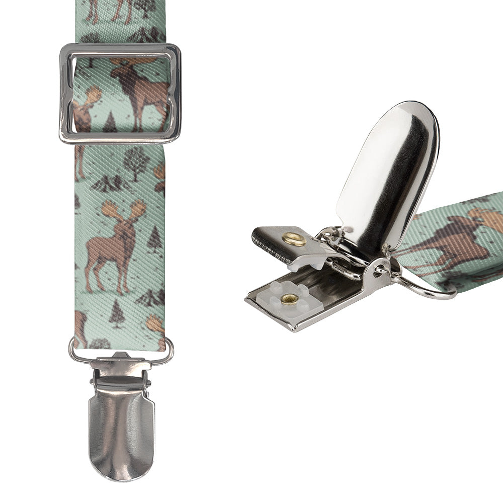 Meadow Moose Suspenders - Hardware and Strap - Knotty Tie Co.