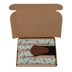 Meadow Moose Suspenders - Kraft Gift Box Packaging - Knotty Tie Co.