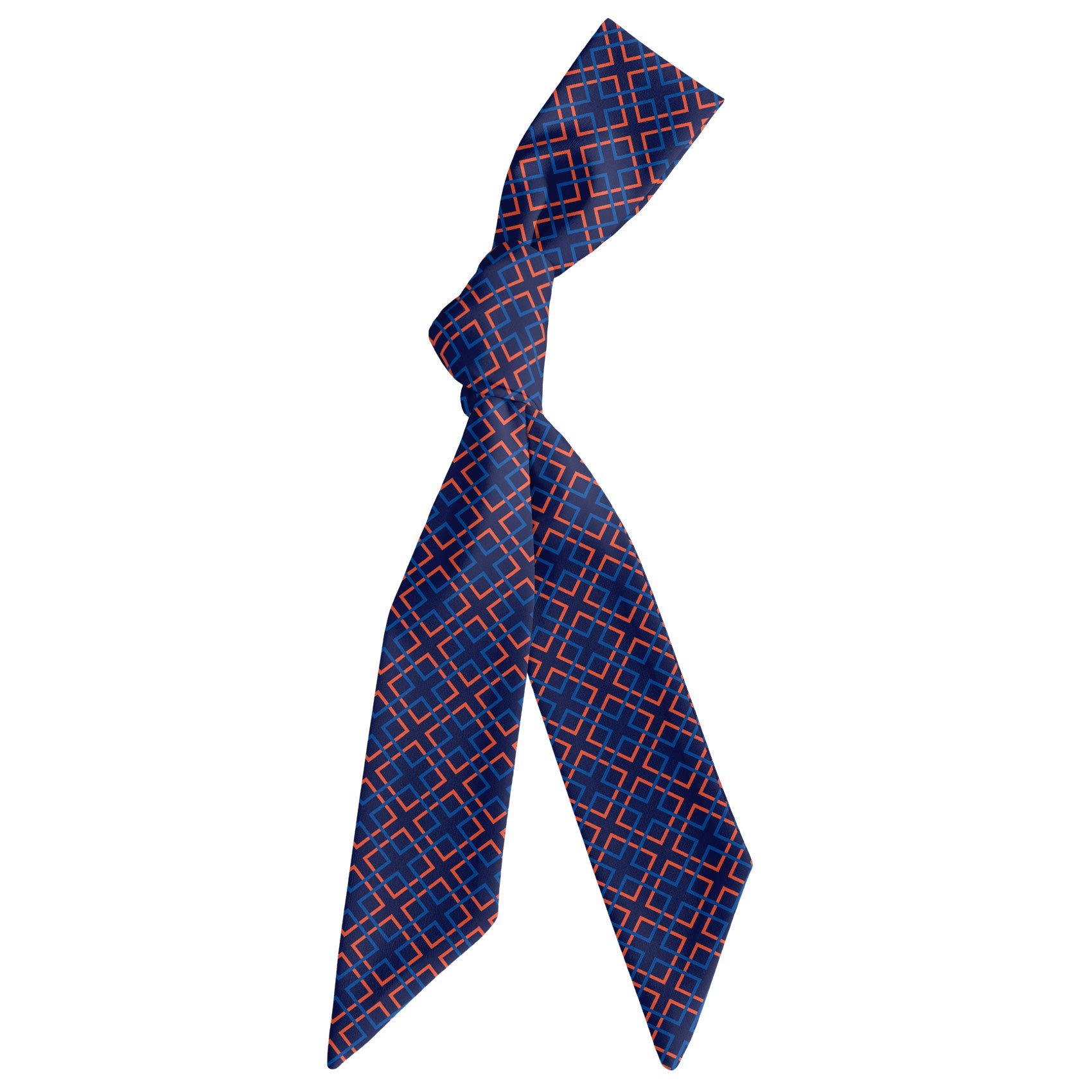 Mesa Geometric Hair Scarf - Scarf Tied Into Knot - Knotty Tie Co.