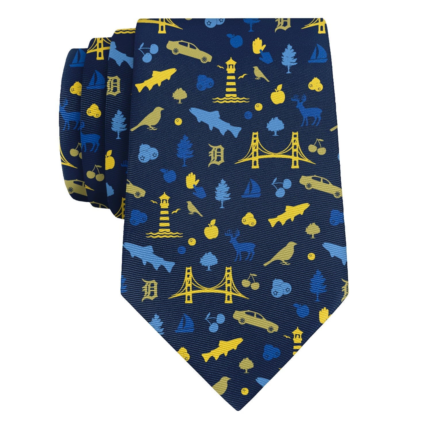 Michigan State Heritage Necktie - Rolled - Knotty Tie Co.