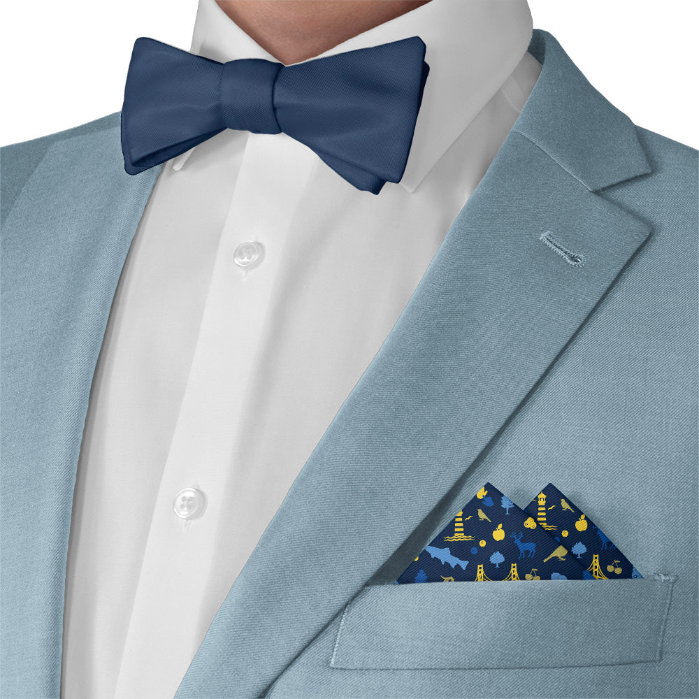 Michigan State Heritage Pocket Square - Matching Bow Tie - Knotty Tie Co.