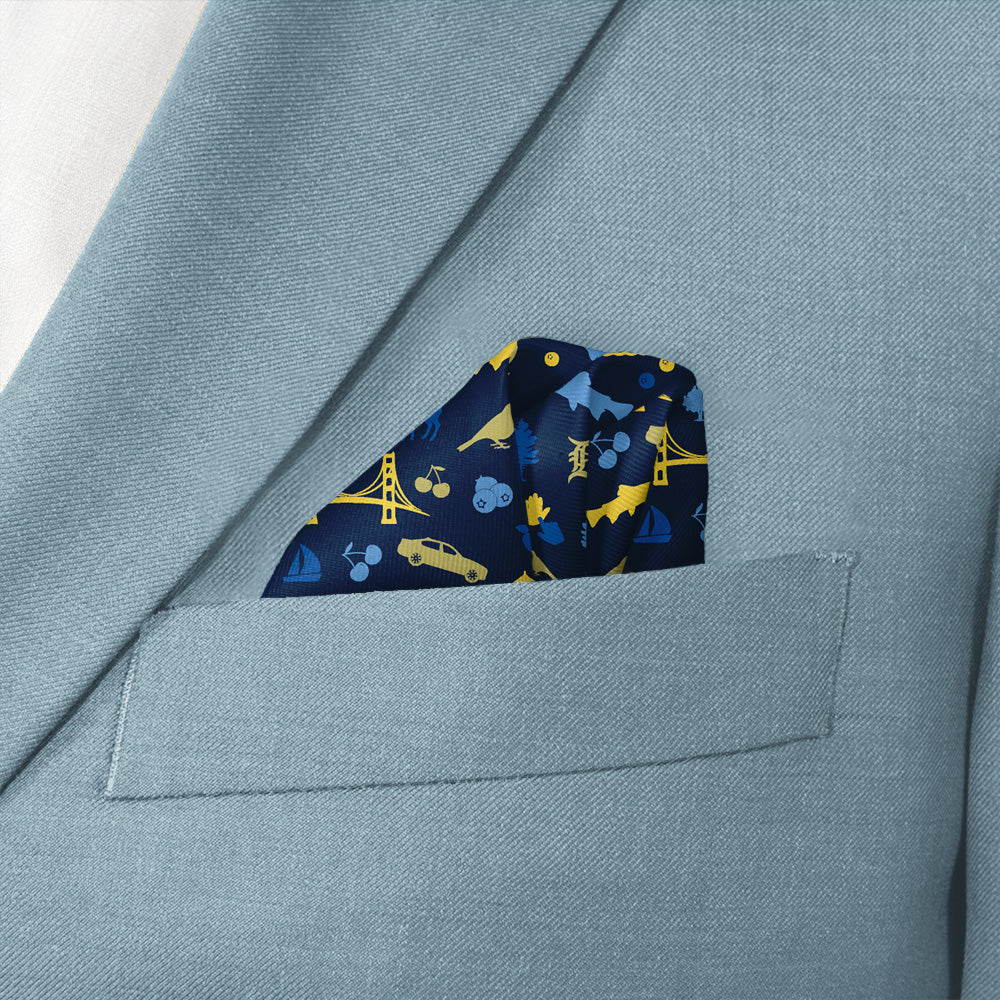 Michigan State Heritage Pocket Square - Wave Fold - Knotty Tie Co.