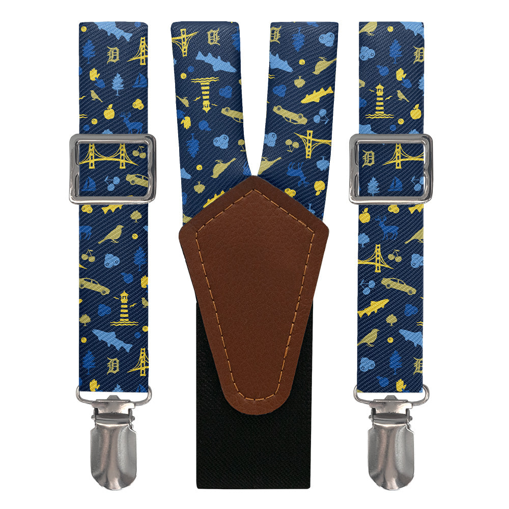 Michigan State Heritage Suspenders - Main View - Knotty Tie Co.