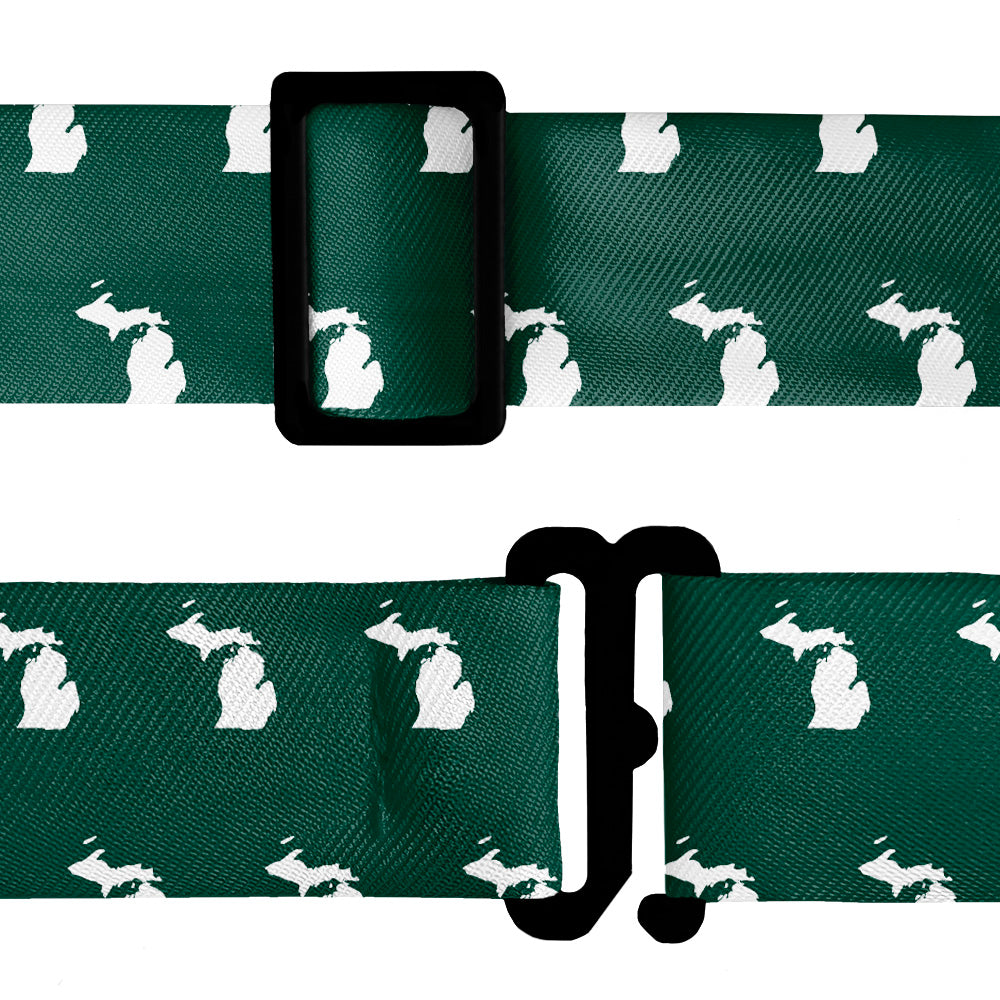 Michigan State Outline Bow Tie - Bow Tie Hardware - Knotty Tie Co.
