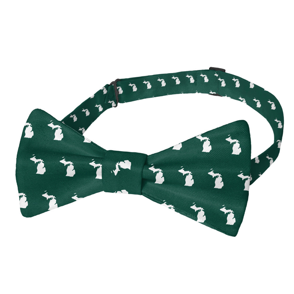 Michigan State Outline Bow Tie - Pre-Tied Bow Tie - Knotty Tie Co.