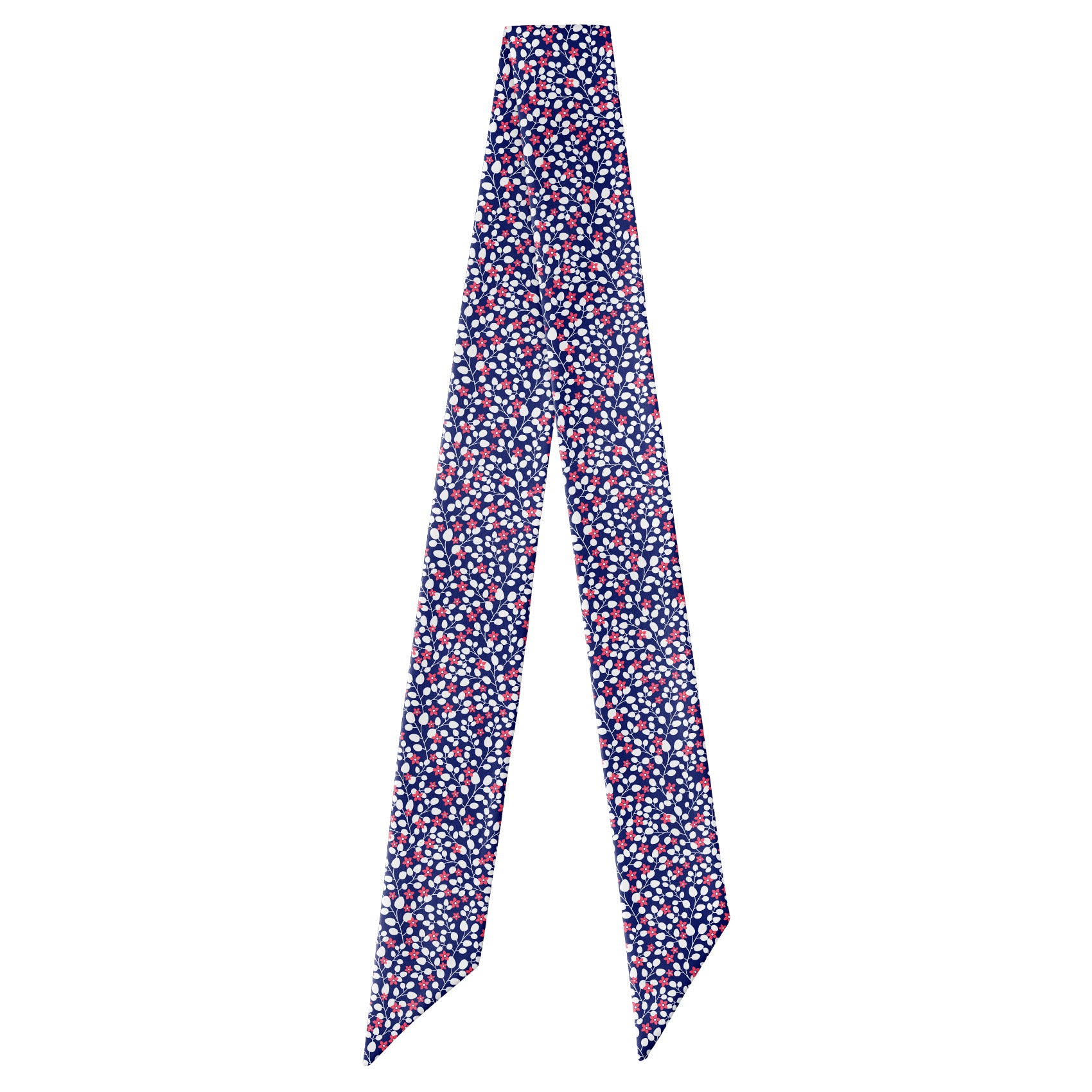 Micro Floral Hair Scarf - Full View of Hair Scarf - Knotty Tie Co.