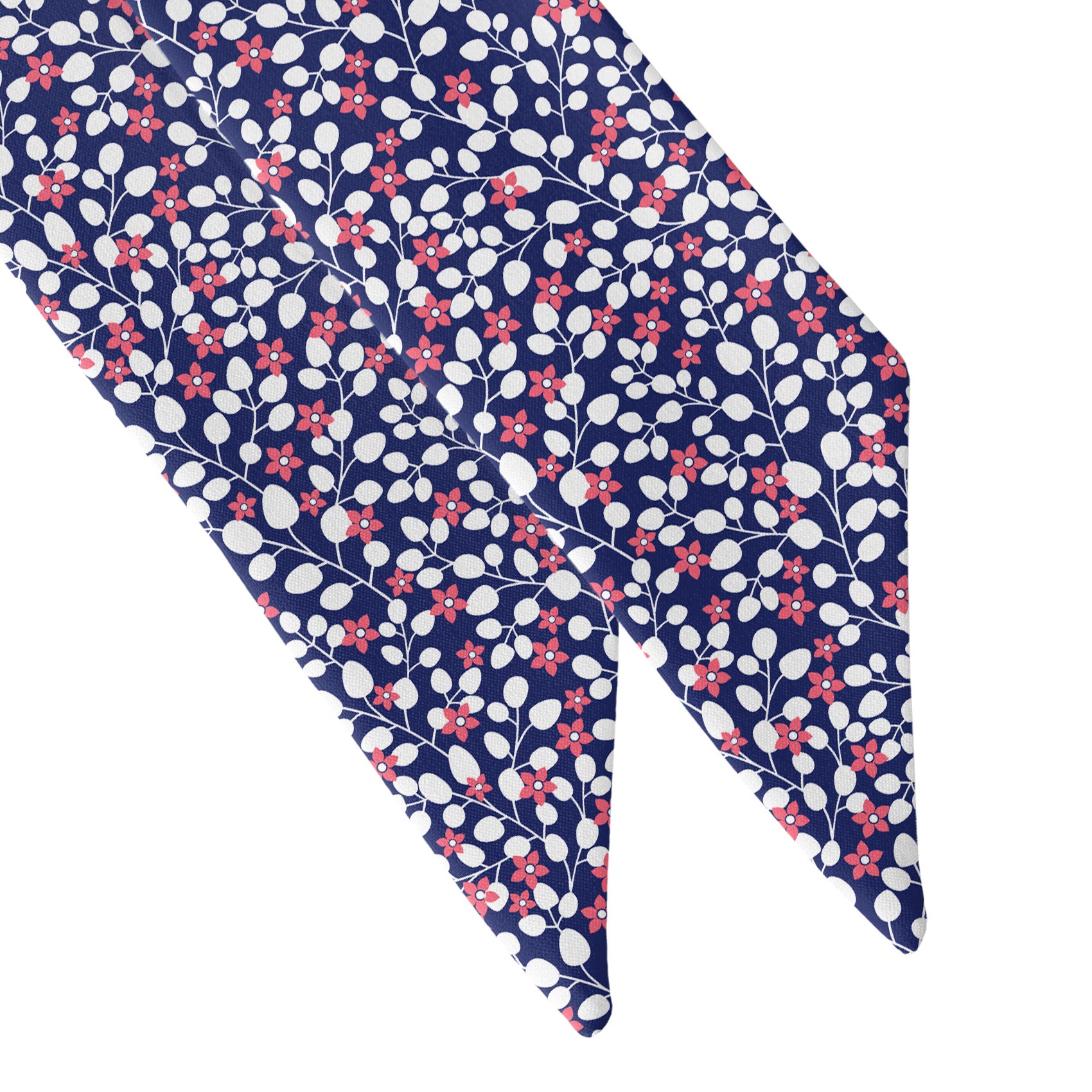 Micro Floral Hair Scarf - Scarf Tapered Ends - Knotty Tie Co.