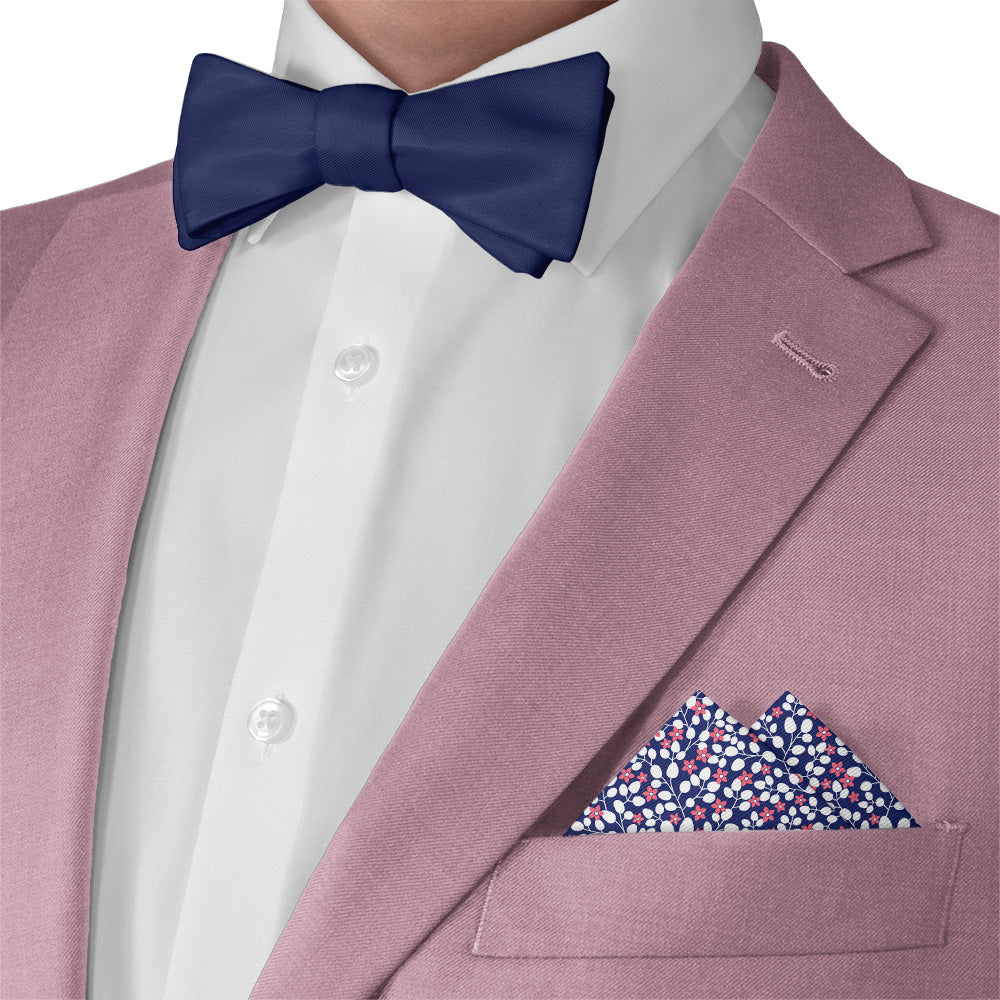 Micro Floral Pocket Square - Matching Bow Tie - Knotty Tie Co.