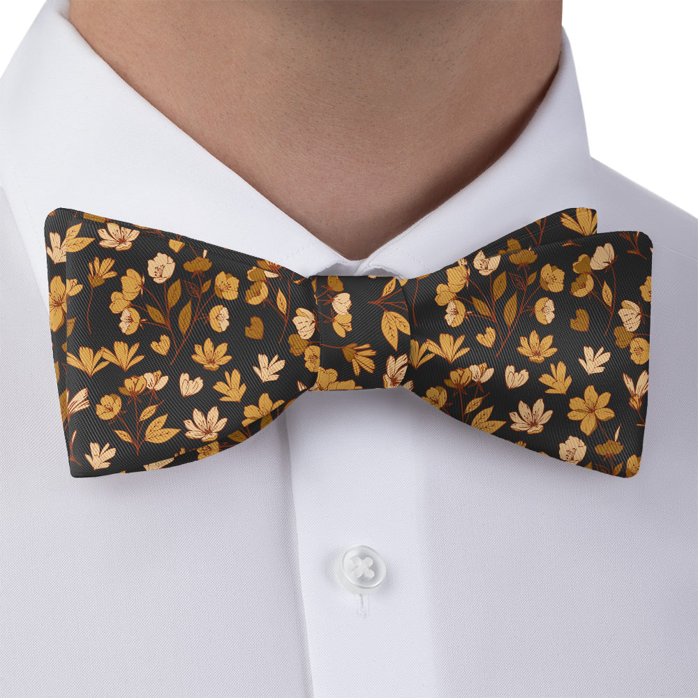 Midnight Floral Bow Tie - Bow Tie with Dress Shirt - Knotty Tie Co.