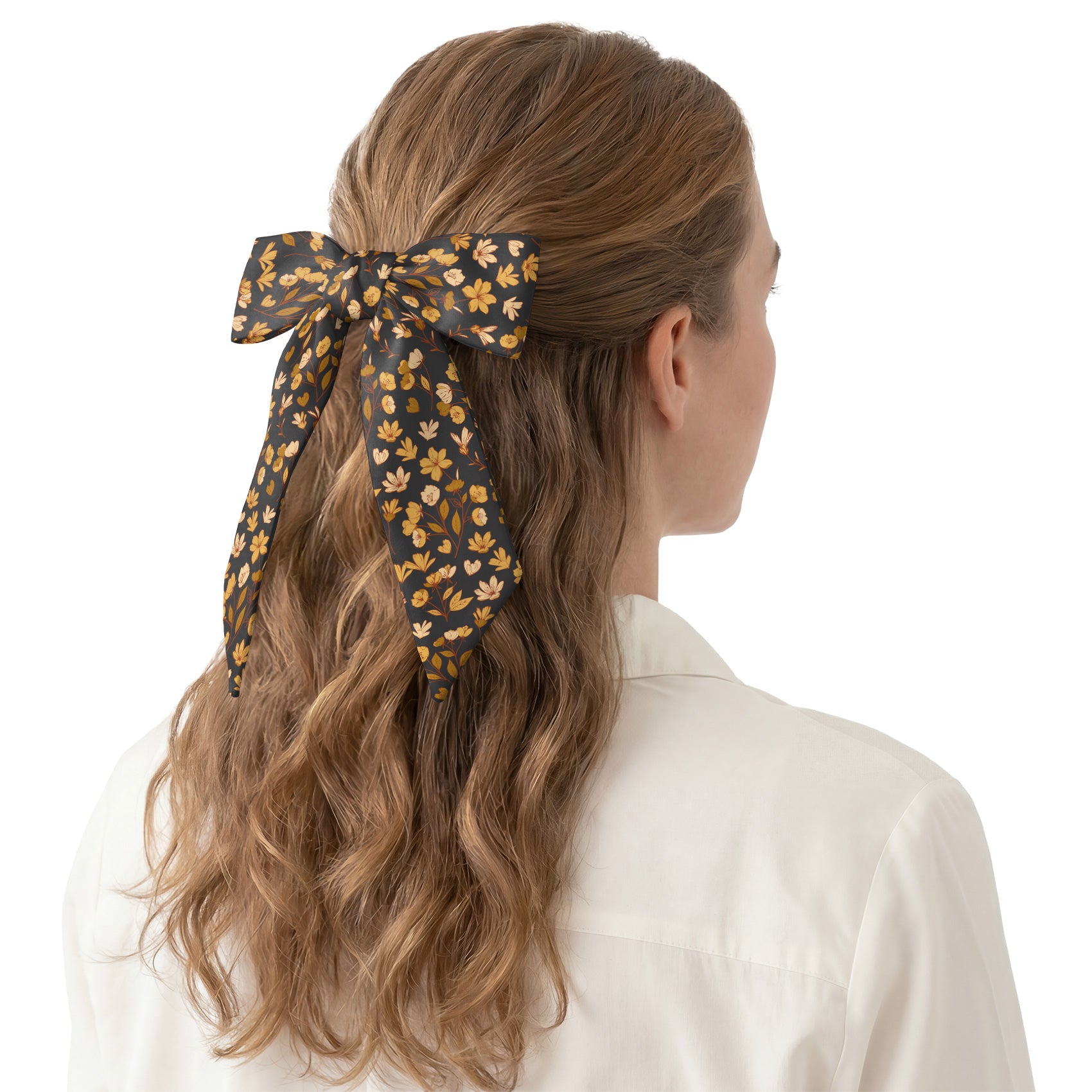Midnight Floral Hair Scarf - Hair Scarf - Knotty Tie Co.