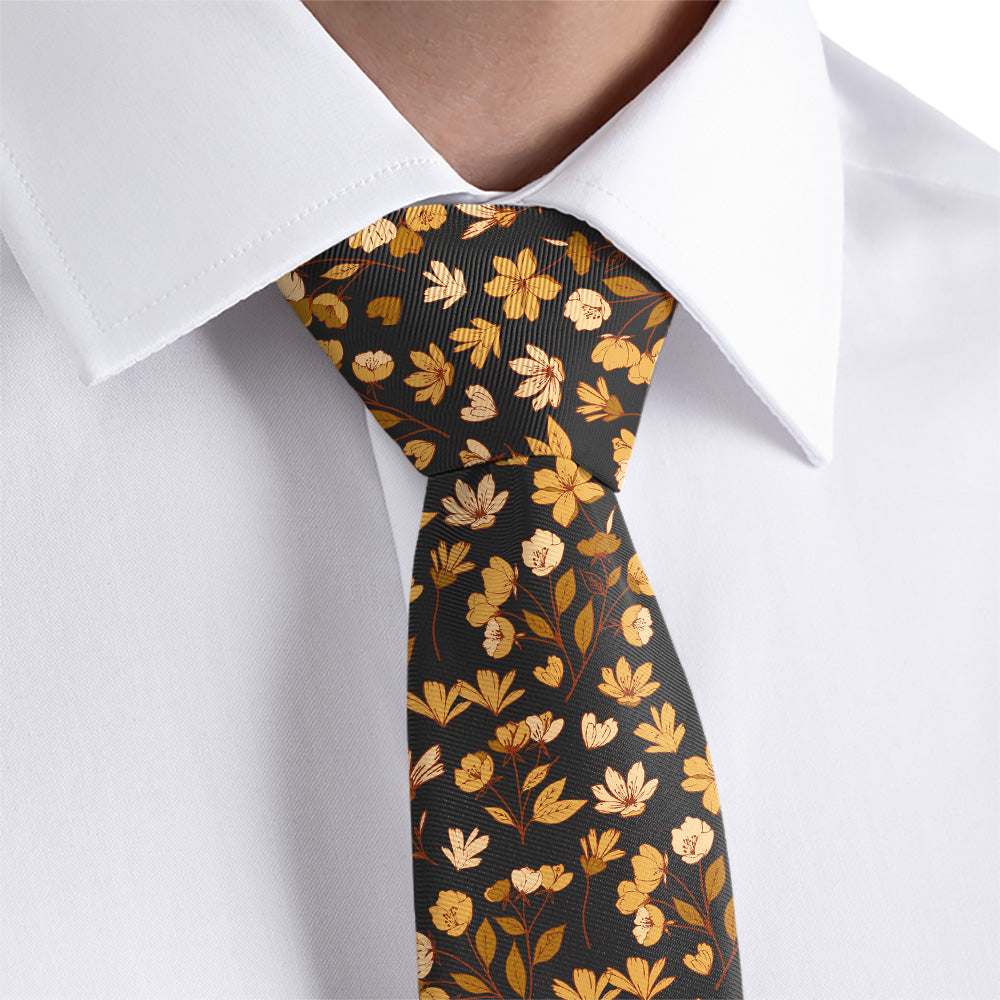 Midnight Floral Necktie - Dress Shirt - Knotty Tie Co.