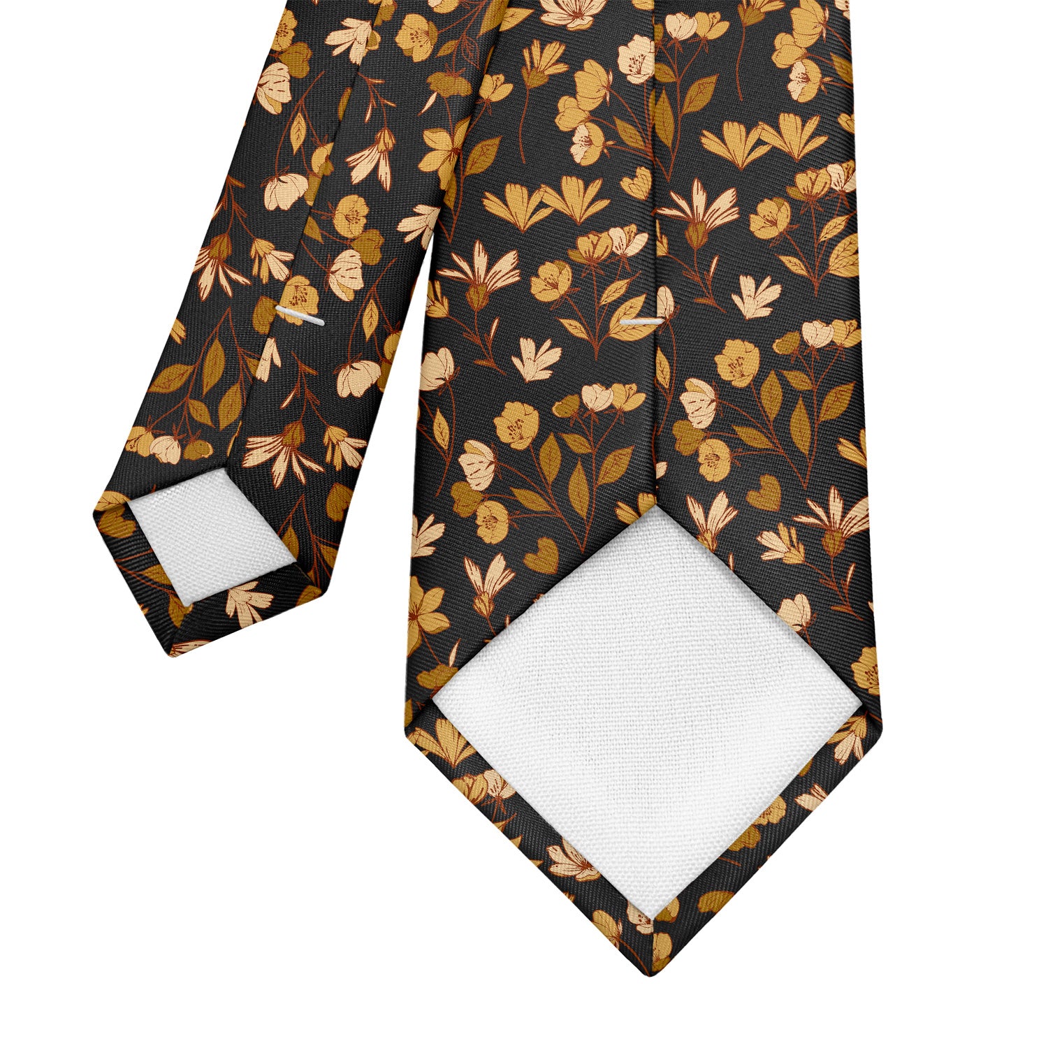 Midnight Floral Necktie - Tipping - Knotty Tie Co.