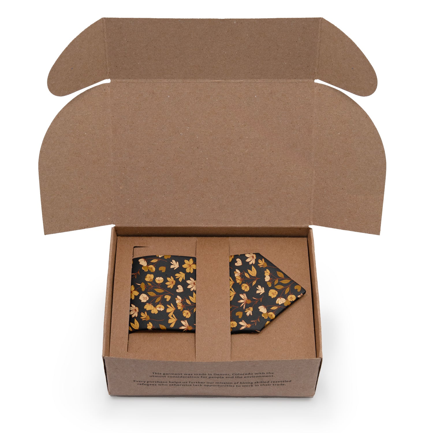 Midnight Floral Necktie - Packaging - Knotty Tie Co.